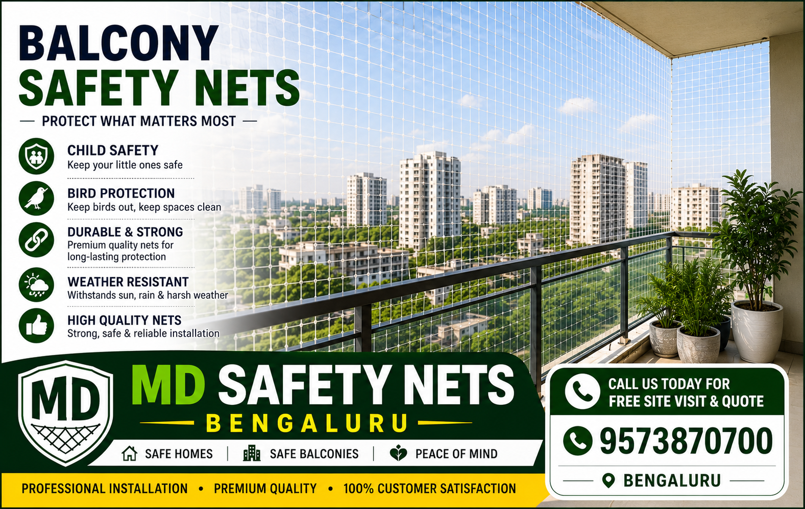 BALCONY SAFETY  NETS IN BENGALURU
