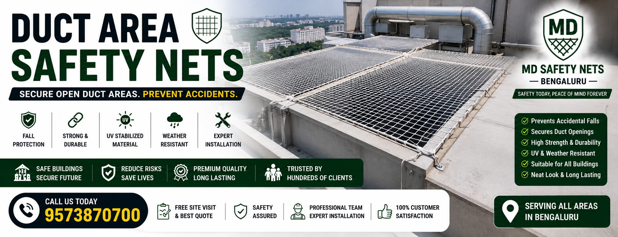Duct Area safety nets in bengaluru