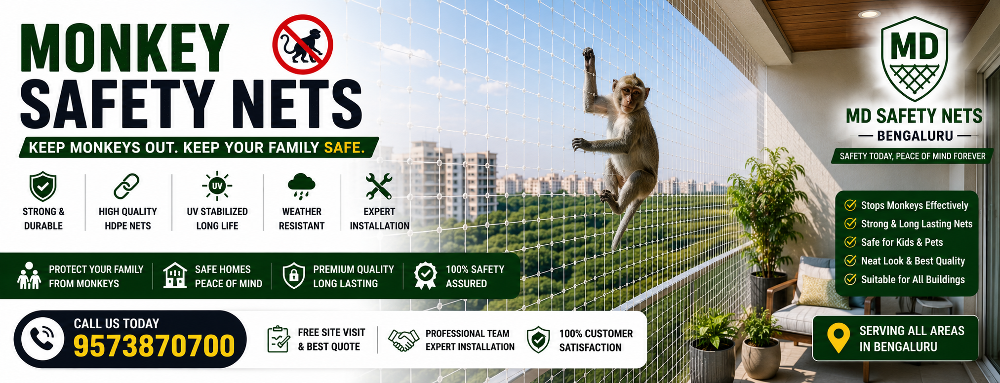 Monkey safty Nets in bengaluru