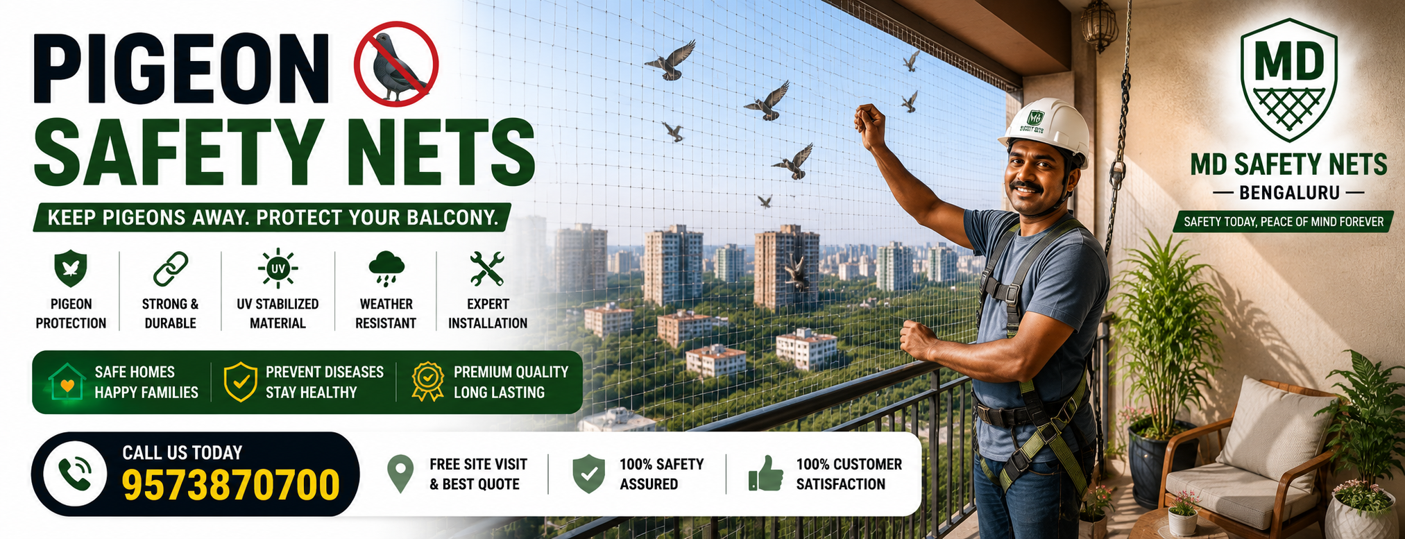Pigeon safety nets in bengaluru